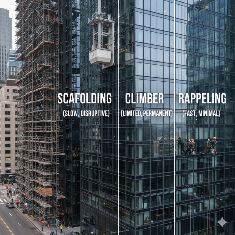 تأمین و نگهداری نمای برج‌ها با راپل