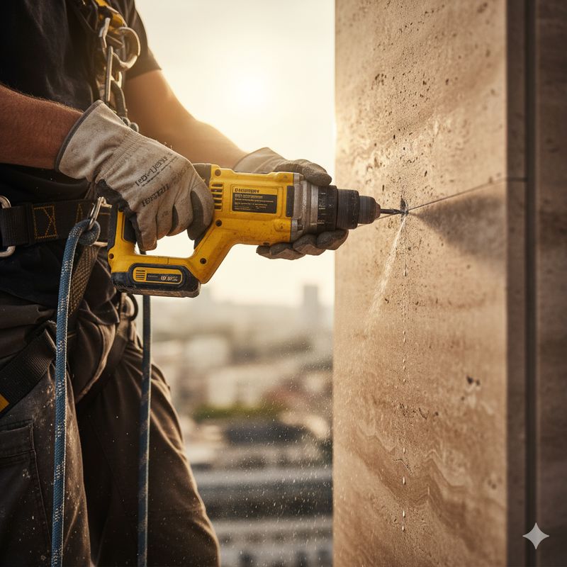 پیچ رولپلاک نمای ساختمان با راپل