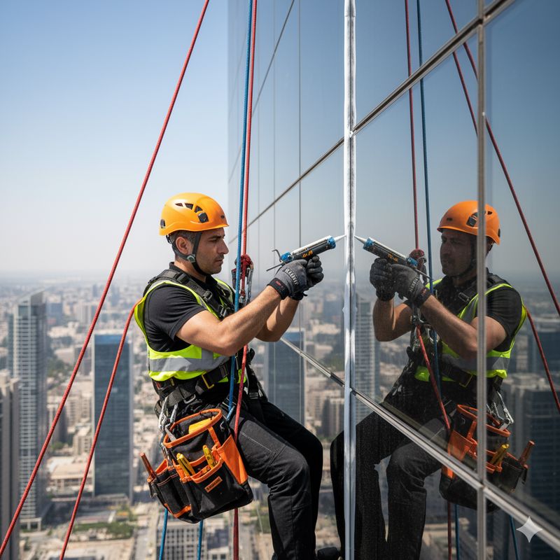 تأمین و نگهداری نمای برج‌ها با راپل