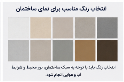 انتخاب رنگ مناسب برای نمای ساختمان