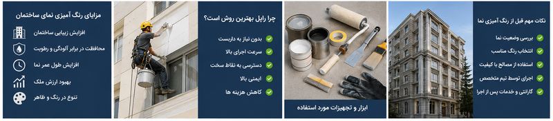 مزایای رنگ آمیزی نمای ساختمان